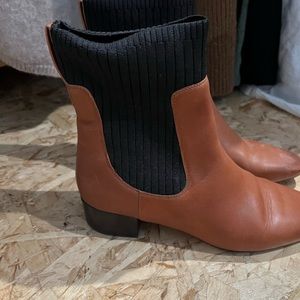 J.Crew  leather cognac boots